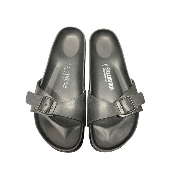 Birkenstock Madrid Essentials EVA Slide Sandal - Black Size 38 L7 M5 NARROW - Picture 2 of 8